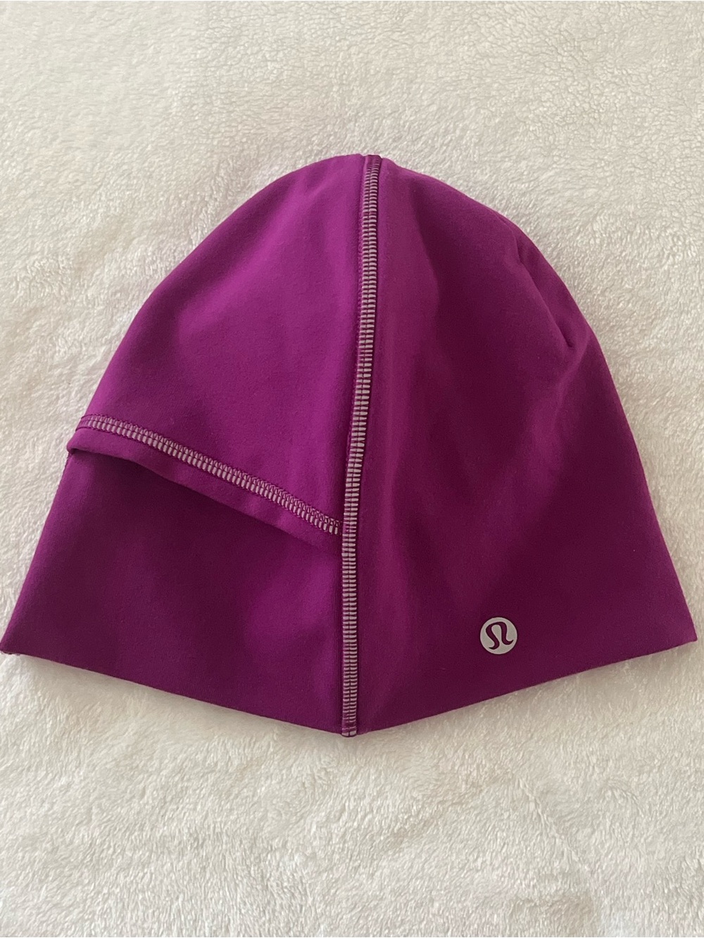 lululemon athletica Magenta Beanie Hat with Reflective Logo